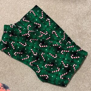 PJ Place Green and Red Plaid Pajama Pants
